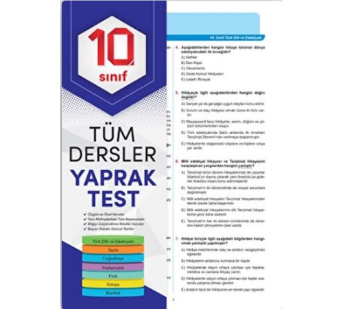 10. Sınıf Tüm Dersler Yaprak Test 10. Sınıf Tüm Dersler Yaprak Test