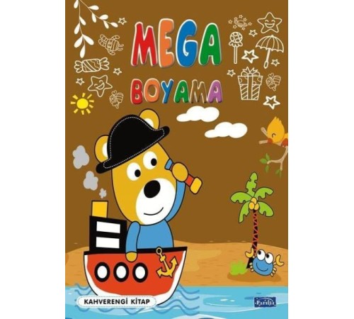 Mega Boyama Kahverengi Kitap