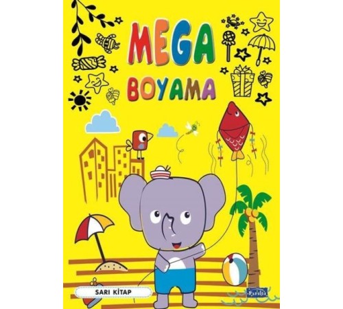 Mega Boyama Sarı Kitap Mega Boyama Sarı Kitap