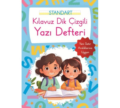 Kılavuz Dik Çizgili Yazı Defteri Büyük Boy - Mavi