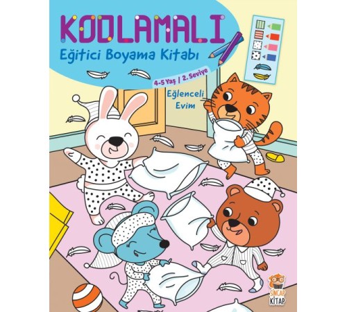 Kodlamalı Eğitici Boyama Kitabı - Eğlenceli Evim