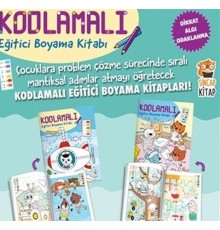 Kodlamalı Eğitici Boyama Kitabı 4-5 Yaş (2 Kitap Takım)