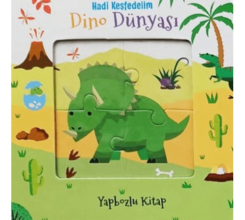 Hadi Keşfedelim - Dino Dünyası Yapbozlu Karton Kitap