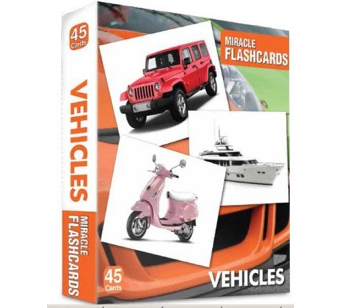 Vehicles Miracle Flashcards (45 Cards)