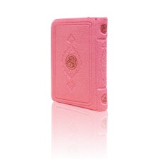 Büyük Cep Boy Kur'an-ı Kerim (Pembe Renk, Kılıflı, Mühürlü)