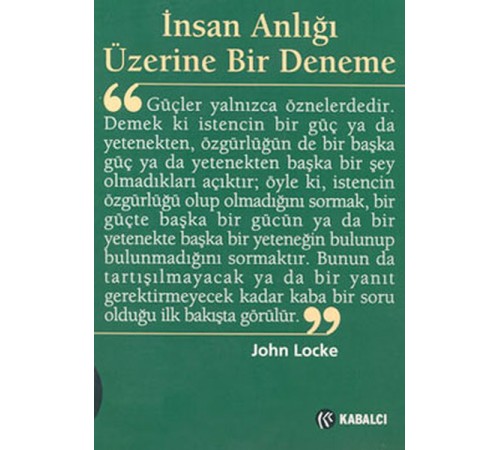 İnsan Anlığı Üzerine Bir Deneme İnsan Anlığı Üzerine Bir Deneme
