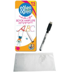 Eğlen Öğren - 40 Silinebilir Sayfada - Büyük Harfleri Yazmayı Öğreniyorum (4-5 Yaş)