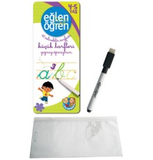 Eğlen Öğren - 40 Silinebilir Sayfada - Küçük Harfleri Yazmayı Öğreniyorum (4-5 Yaş)