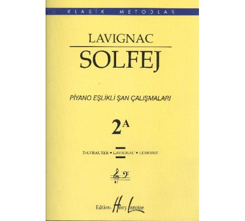 Lavignac Solfej Piyano Eşlikli Şan Çalışmaları 2A