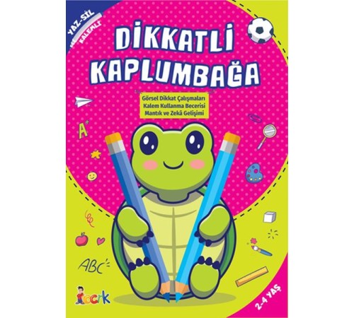 Dikkatli Kaplumbağa - Yaz-Sil-Kalemli Dikkatli Kaplumbağa - Yaz-Sil-Kalemli
