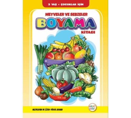 Meyveler ve Sebzeler Boyama Kitabı