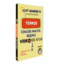 Tasarı Türkçe Cümlede Analitik Video Ders Notları 3