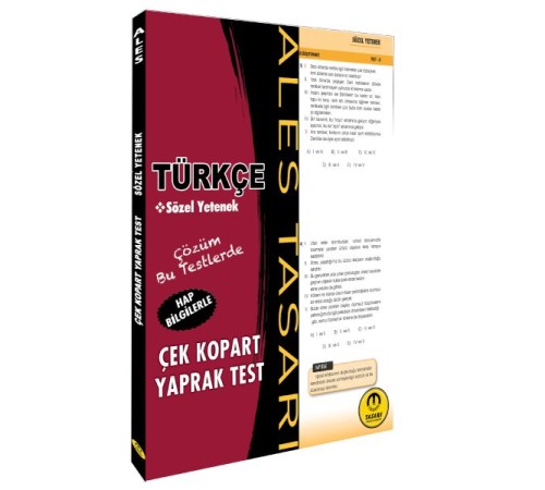 Tasarı ALES Türkçe Sözel Yetenek Yaprak Test Çek Kopart