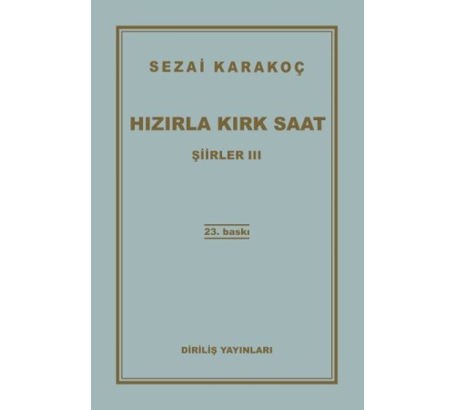 Şiirler 3 - Hızırla Kırk Saat