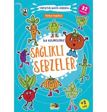 İlk Kelimelerle Sağlıklı Sebzeler Yapıştır-Boya-Öğren