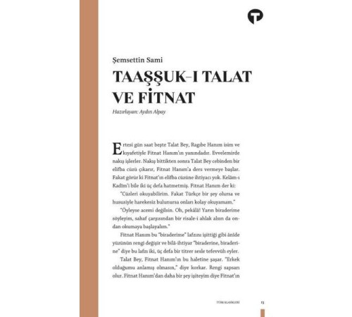 Taaşşuk-ı Talat ve Fitnat Taaşşuk-ı Talat ve Fitnat