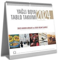 Yağlı Boya Tablo Takvimi 2024 Masa Takvimi