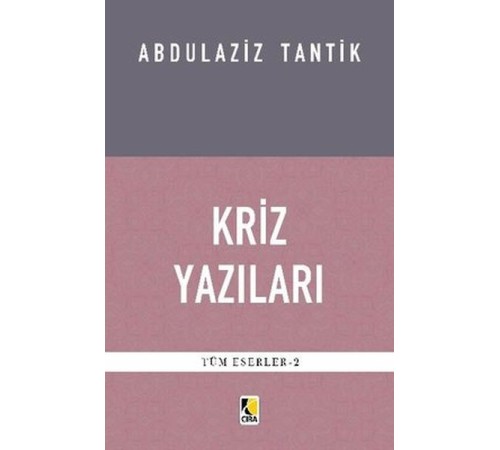 Kriz Yazıları Kriz Yazıları