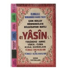 41 Yasin Tebareke - Amme - Vakıa - Cuma ve Kısa Sureler Çanta Boy (Kod:174)