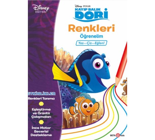 Disney Kayıp Balık Dori Renkleri Öğrenelim Yaz-Çiz-Eğlen!