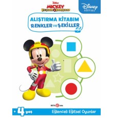 Disney Eğitsel Mickey ve Çılgın Yarışçılar Alıştırma Kitabım Renkler ve Şekiller