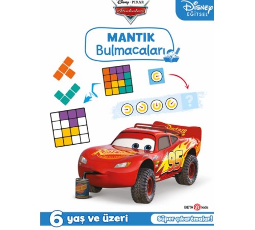 Disney Eğitsel Arabalar Çıkartmalı Mantık Bulmacaları