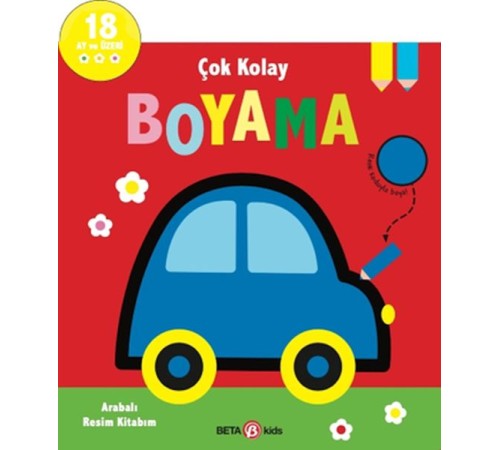 Çok Kolay Boyama Arabalı Resim Kitabım
