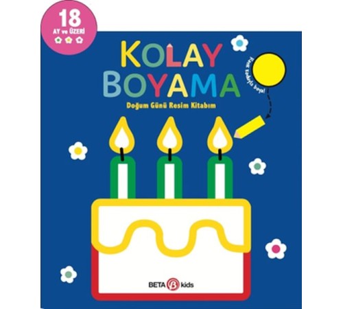Kolay Boyama Doğum Günü Resim Kitabım