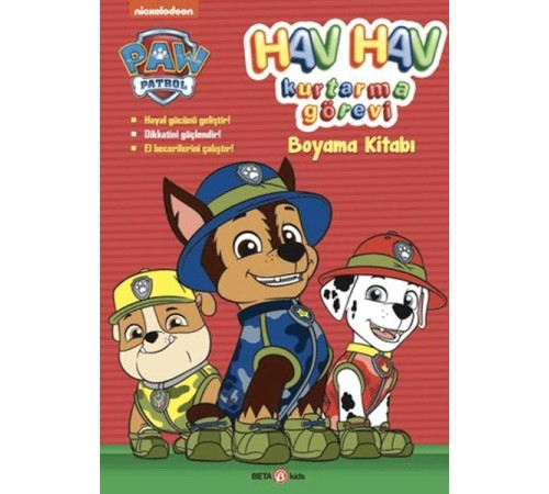 Paw Patrol Hav Hav Kurtarma Görevi Boyama Kitabı