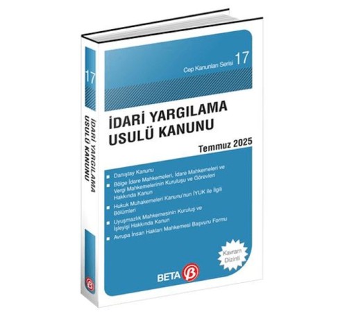 Cep Kanunları Serisi 17 - İdari Yargılama Usulü Kanunu  (Yeni)
