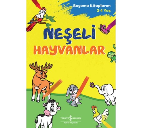 Neşeli Hayvanlar - Boyama Kitaplarım 3-4 Yaş