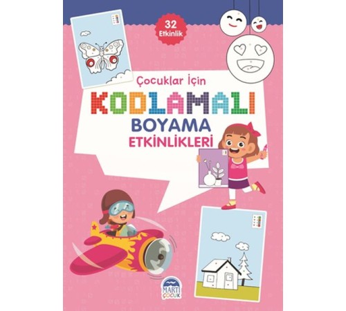 Çocuklar İçin Kodlamalı Boyama Etkinlikleri - Pembe - 32 Etkinlik Çocuklar İçin Kodlamalı Boyama Etkinlikleri - Pembe - 32 Etkinlik