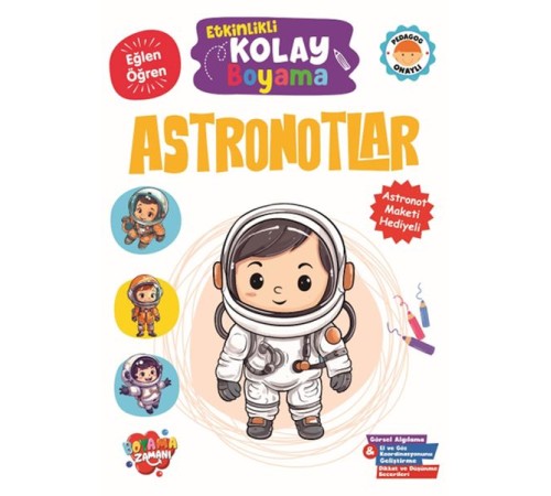 Etkinlikli Kolay Boyama -Astronotlar Etkinlikli Kolay Boyama -Astronotlar