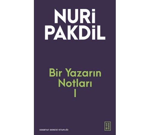 Bir Yazarın Notları I Bir Yazarın Notları I