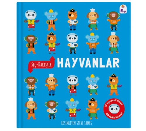Seç – Karıştır : Hayvanlar (15 Eğlenceli Parça, 120 Farklı Seçenek)