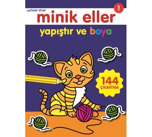Minik Eller Yapıştır Ve Boya - Lacivert Kitap