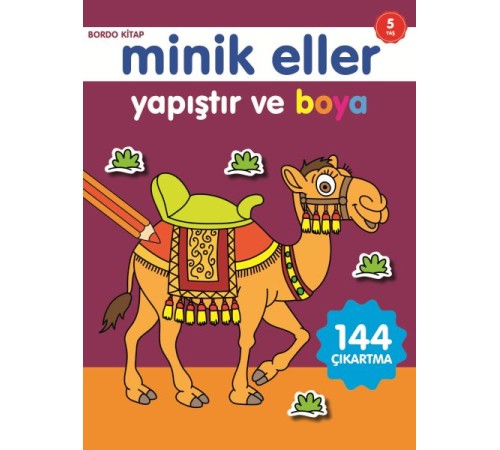 Minik Eller Yapıştır Ve Boya - Bordo Kitap