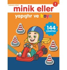 Minik Eller Yapıştır Ve Boya - Turuncu Kitap