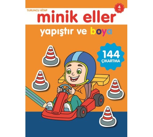 Minik Eller Yapıştır Ve Boya - Turuncu Kitap