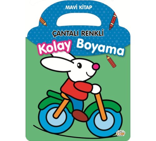 Çantalı Renkli Kolay Boyama- Mavi Kitap