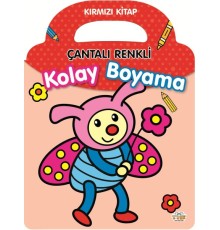 Çantalı Renkli Kolay Boyama- Kırmızı Kitap