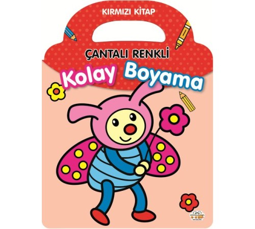Çantalı Renkli Kolay Boyama- Kırmızı Kitap