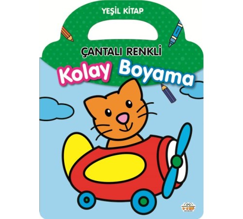 Çantalı Renkli Kolay Boyama- Yeşil Kitap