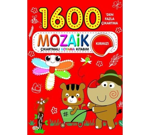 1600 Mozaik Çıkartmalı Boyama Kitabım Kırmızı 1600 Mozaik Çıkartmalı Boyama Kitabım Kırmızı
