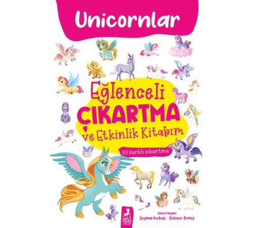 Eğlenceli Çıkartma ve Etkinlik Kitabım - Unicornlar