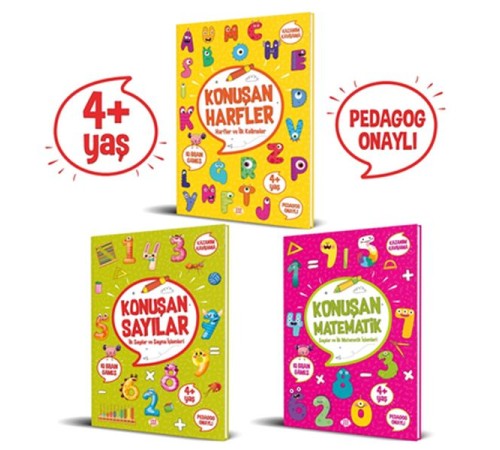 Konuşan Etkinlikler Serisi (4+ Yaş) (3 Kitap Takım) Konuşan Etkinlikler Serisi (4+ Yaş) (3 Kitap Takım)