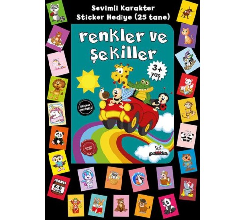 Stickerlı 3+ Yaş Renkler ve Şekiller