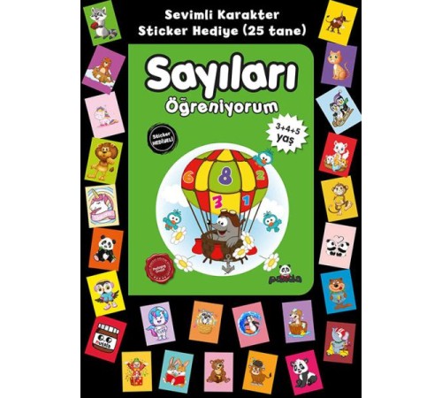 Stickerlı 3+4+5 Yaş Sayıları Öğreniyorum