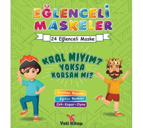 Eğlenceli maskeler kral mıyım yoksa korsan mı?