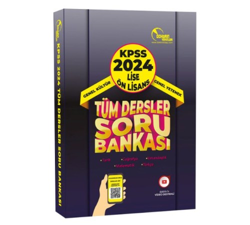 Doktrin Yayınları 2024 KPSS Lise Önlisans Tüm Dersler Tek Kitap Soru Bankası